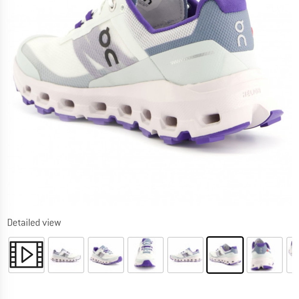 On Running Cloudnova Women's White & Purple Running Shoe - Picture 5 of 16